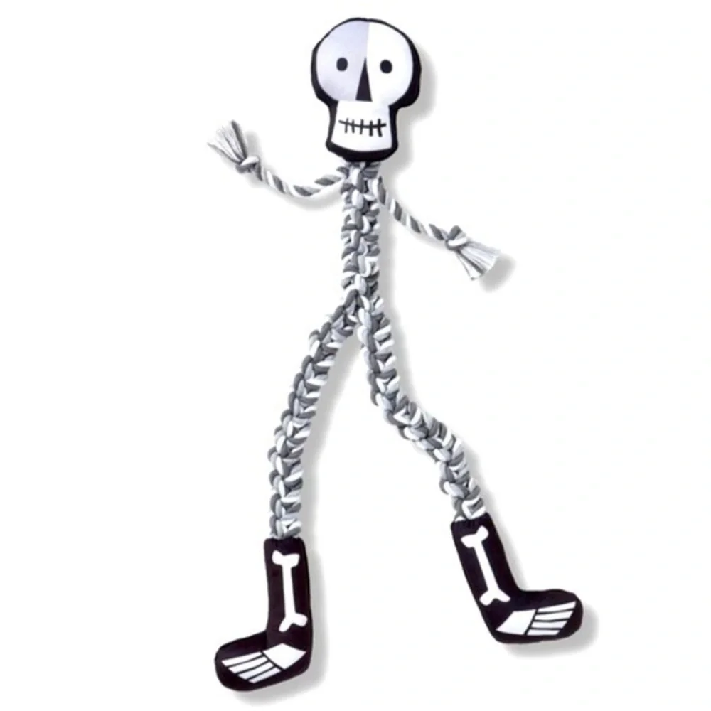 Hyde & Eek Target Halloween Skeleton with Long Rope XL Dog Tug Toy